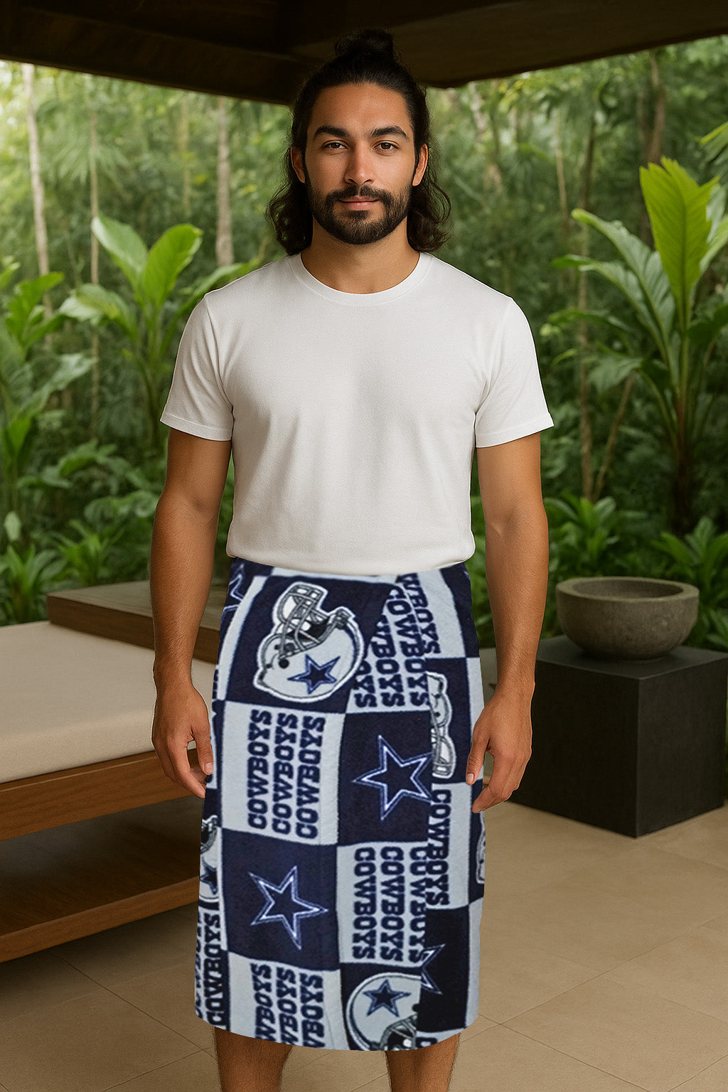 Unisex Cowboys Shower Wrap